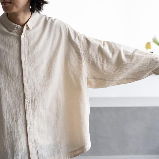 MITTAN ［SH-120］綿絹楊柳ビッグシャツ［生成］ - Maiden Voyage
