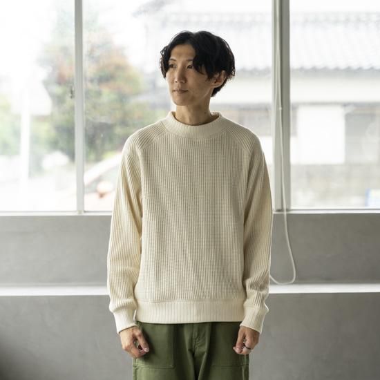 Jackman JM7468 ワッフル タートルネック Ivory アイボリー JACKMAN】JM7468 WAFFLE HIGHNECK - IVORY ビッグワッフル