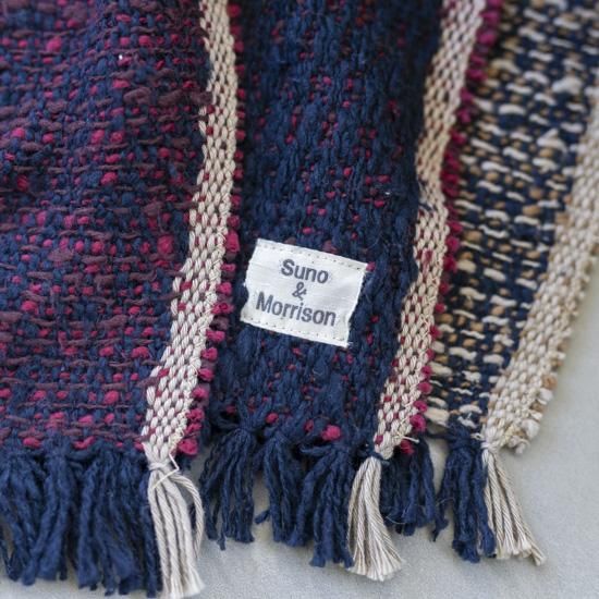 スノ＆モリソン　Suno&Morrison／Blanket Stole Suno & Morrison ガラ紡ブランケットストール ｜ みんげい おくむら