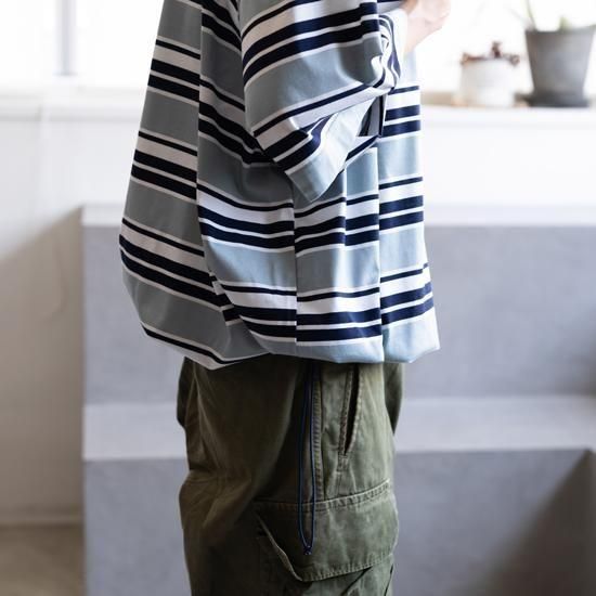 is-ness(イズネス)BALLOON COLOR BLOCK LONG SLEEVE T-SHIRT