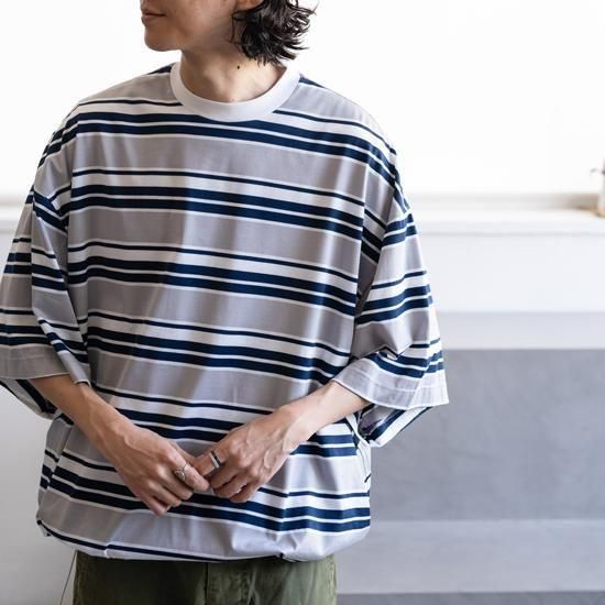 トップス is-ness BALLOON BORDER LONG SLEEVE SHIRT is-ness BALLOON BORDER LONG SLEEVE T-SHIRT | MA