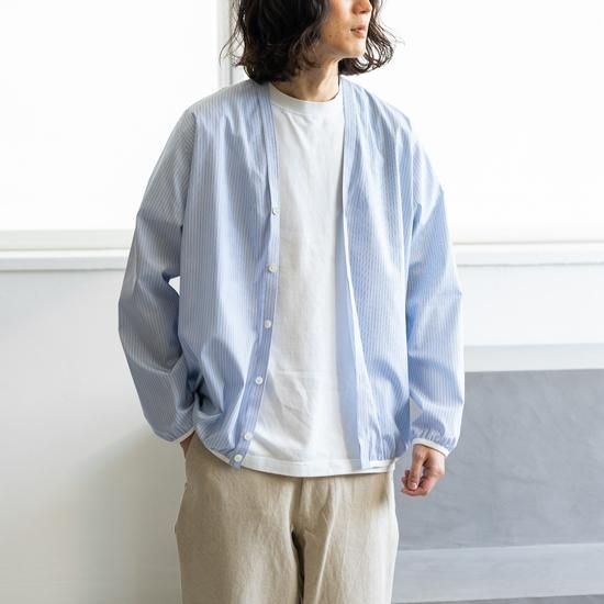 KIMURA narrowing cardigan -DUKE ”blue stripe”[ブルー KIMURA narrowing cardigan -DUKE ”blue stripe”[ブルー