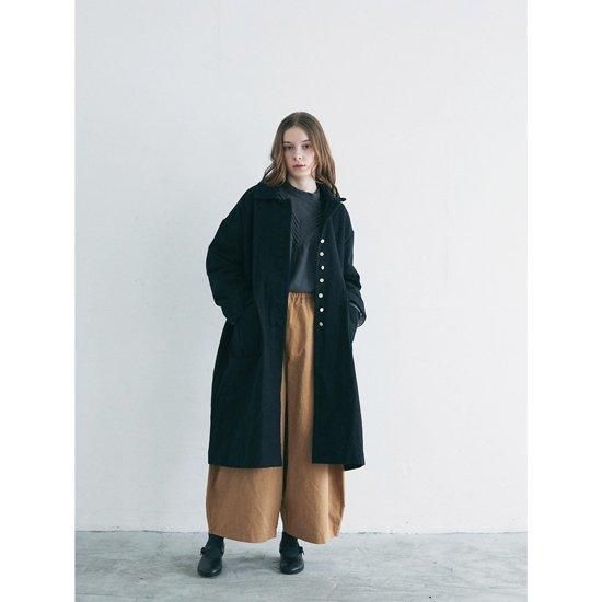 magali コットンリネンフラットカラーコート　ブルー magali コットンリネンフラットカラーコート ブルー magali