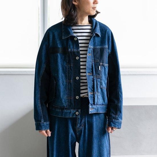 elephant TRIBAL fabrics PANEL PATCHWORK DENIM JKT - Maiden elephant TRIBAL fabrics PANEL PATCHWORK DENIM JKT - Maiden