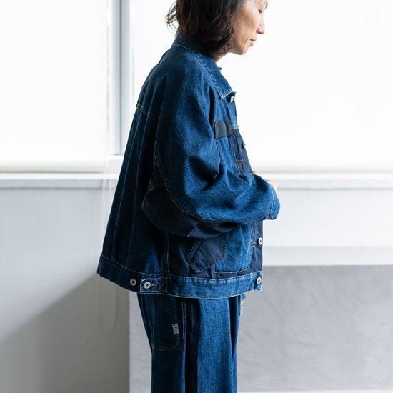 elephant TRIBAL fabrics PANEL PATCHWORK DENIM JKT - Maiden elephant TRIBAL fabrics PANEL PATCHWORK DENIM JKT - Maiden