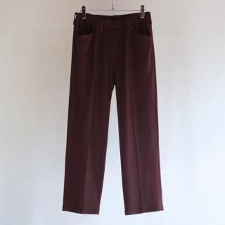 ANCELLMWOOL EASY SLACKS BURGUNDY