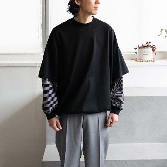 イズネス　BALLOON LAYERED LONG SLEEVE T SHIRT BALLOON LAYERED LONG SLEEVE T SHIRT | is-ness online shop