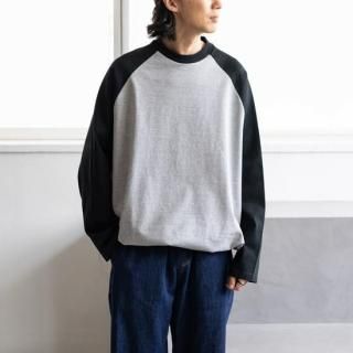 is-nessBALLOON RAGLAN LONG SLEEVE T SHIRT GRAYBLACKɡΥ졼ߥ֥å
