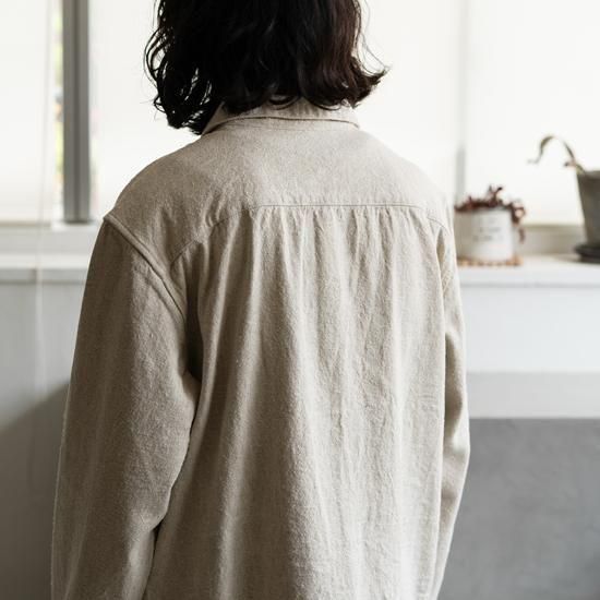 ジャケット・アウター j.k MITTAN ［JK-76］亜麻苧麻絹シャツジャケット［生成］ - Maiden