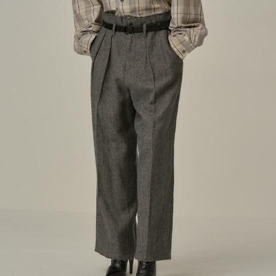 パンツ ANCELLM 25aw SHRINK WOOL WIDE SLACKS ANCELLM SHRINK WOOL WIDE SLACKS 2色展開 - Maiden Voyage