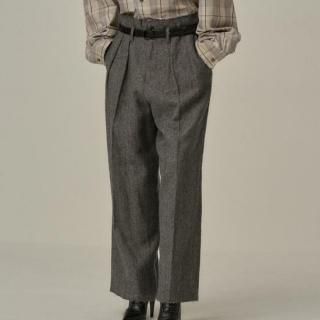 <img class='new_mark_img1' src='https://img.shop-pro.jp/img/new/icons13.gif' style='border:none;display:inline;margin:0px;padding:0px;width:auto;' />ANCELLMSHRINK WOOL WIDE SLACKS2Ÿ