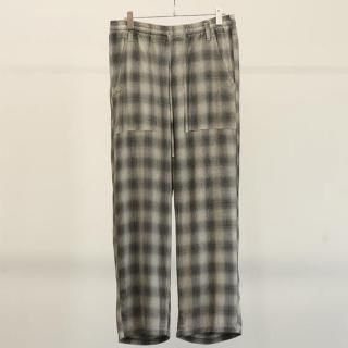 ANCELLM　OMBRECHECK EASY BAKER PANTS　2色展開