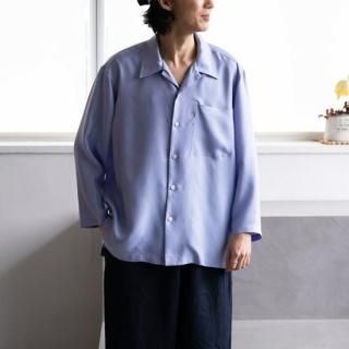 TOHNAI　WASHED SILK OPEN COLLAR SHIRT　2色展開