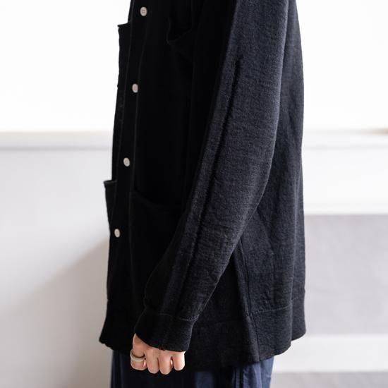 TOHNAI KNIT SHIRT CARDIGAN ”BLACK”［ブラック］ - Maiden Voyage