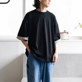 <img class='new_mark_img1' src='https://img.shop-pro.jp/img/new/icons13.gif' style='border:none;display:inline;margin:0px;padding:0px;width:auto;' />is-ness　W NECK LAYERED T-SHIRT　2色展開