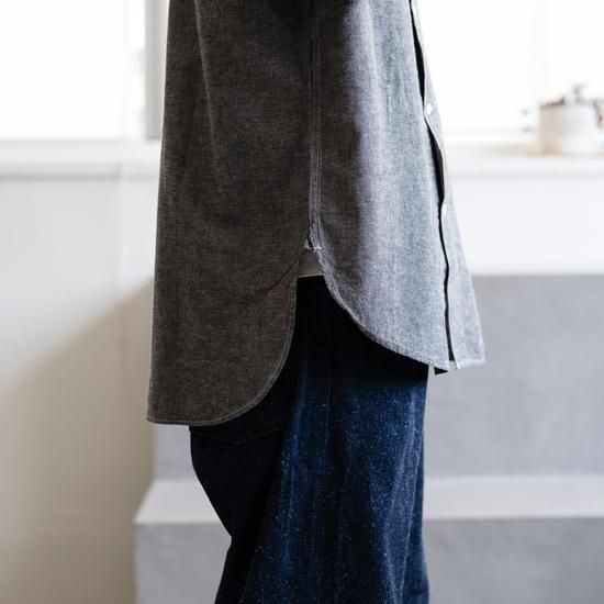 24SS PHIGVEL シャンブレーシャツ 定価37,400円 PHIGVEL フィグベル｜C/L CHAMBRAY SHIRT コットンリネンシャンブレー