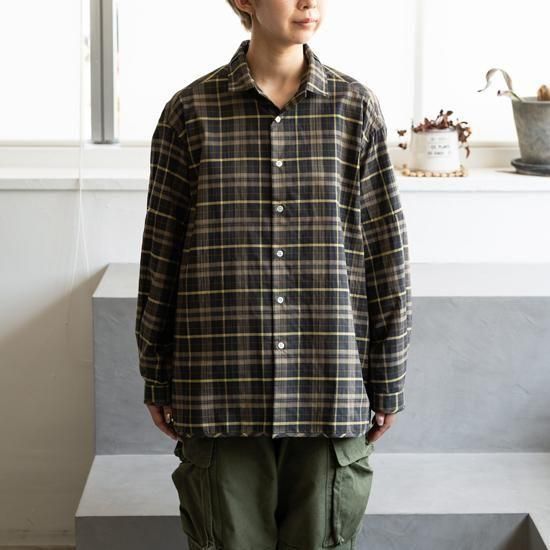 MANAVE Tuck Collar Shirts チェック S MANAVE Tuck Collar Shirt ”CHECK”［チェック］ - Maiden Voyage