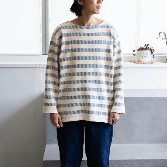 OUTIL TRICOT AAST(WHITE×NAVY OUTIL TRICOT AAST [WHITE / BLUE] - Fresh Service NECESSARY