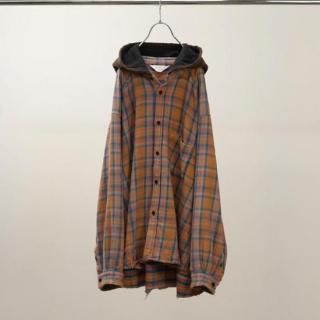 <img class='new_mark_img1' src='https://img.shop-pro.jp/img/new/icons13.gif' style='border:none;display:inline;margin:0px;padding:0px;width:auto;' />ANCELLM NEL CHECK HOODIE SHIRT 2色展開