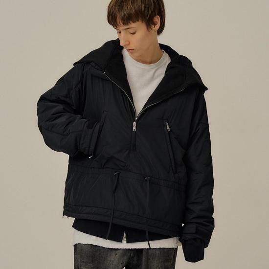 ミハイル様ancellm PADDED QUILTING  JKT ANCELLM - PADDED QUILTING COLLARLESS JACKET/BLACK | NapsNote
