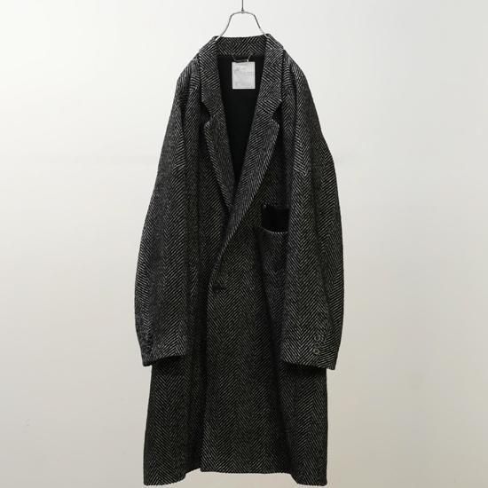 ジャケット・アウター ANCELLM SEMI-DOUBLE CHESTER COAT size1 ANCELLM / SEMI-DOUBLE CHESTER COAT (BROWN×BLACK) | THE MODERN AGE