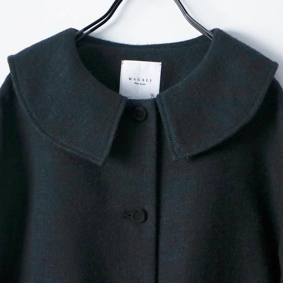 30日迄お値下げMAGARI シェットランドウールリネンジャケットLISETTE MAGALI シェットランドウールリネン・フラットカラージャケット 2色