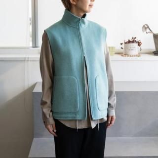 <img class='new_mark_img1' src='https://img.shop-pro.jp/img/new/icons13.gif' style='border:none;display:inline;margin:0px;padding:0px;width:auto;' />DELIYWOOL / SILK DOUBLE FACE ZIP VEST2Ÿ