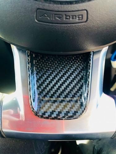 Abarth595ステアリングホイールカバー-カーボンカバー BLACK CARBON