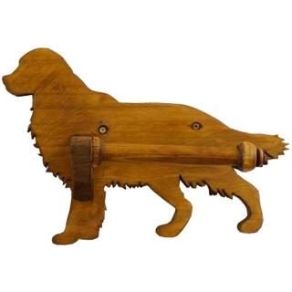 ネームプレート ゴールデンレトリバー犬型プレート 文字こげ茶色