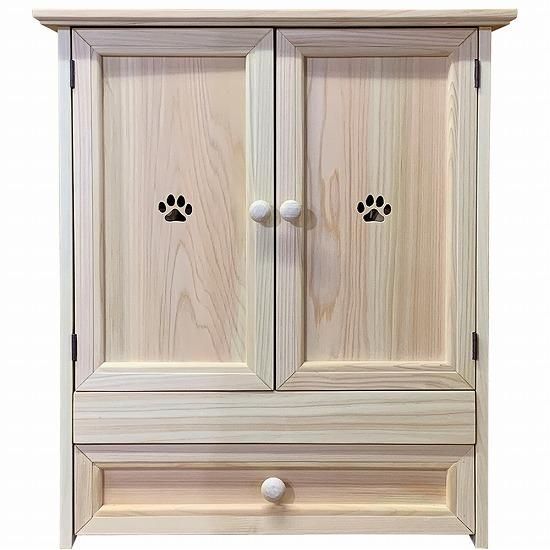 ペットのお仏壇 肉球くり抜き 欄間 引き出し スライド棚 取り外し可能