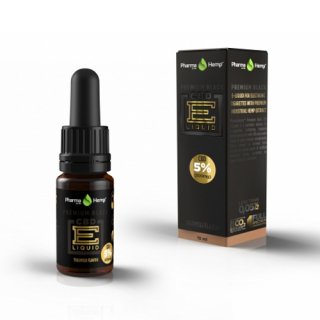 PHARMA HEMP / CBD PREMIUM BLACK 5% E-LIQUID 10ml / 500mg - TIRAMISU 