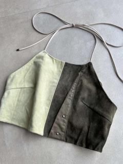 <img class='new_mark_img1' src='https://img.shop-pro.jp/img/new/icons14.gif' style='border:none;display:inline;margin:0px;padding:0px;width:auto;' />Newment leather skirt remake bustier No.9