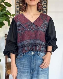 <img class='new_mark_img1' src='https://img.shop-pro.jp/img/new/icons14.gif' style='border:none;display:inline;margin:0px;padding:0px;width:auto;' />Newment 80's big color blouse No.9