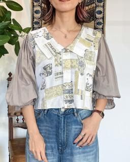 <img class='new_mark_img1' src='https://img.shop-pro.jp/img/new/icons14.gif' style='border:none;display:inline;margin:0px;padding:0px;width:auto;' />Newment 80's big color blouse No.4