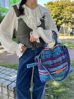 <img class='new_mark_img1' src='https://img.shop-pro.jp/img/new/icons14.gif' style='border:none;display:inline;margin:0px;padding:0px;width:auto;' />Newment 70's vintage pile gown BAG No.13