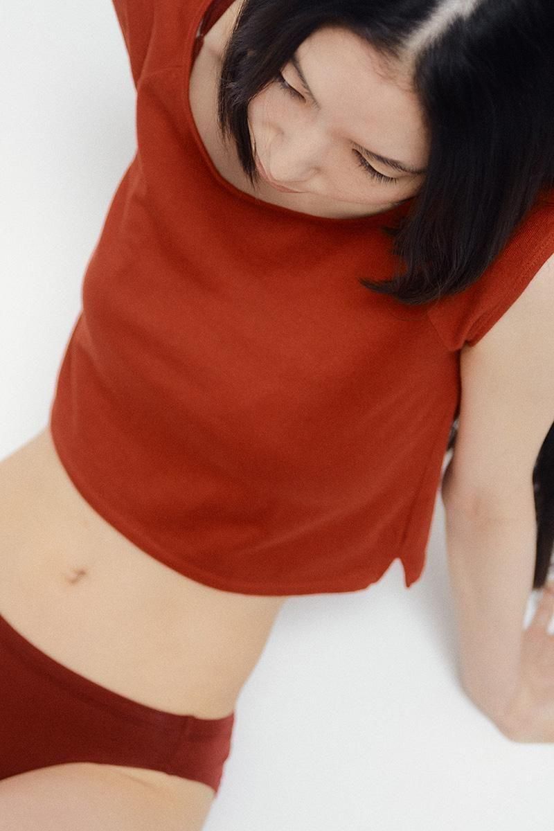  New Collection living short cut&sewn (garnet)