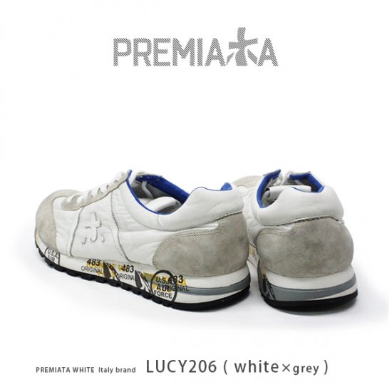 PREMIATA WHITE プレミアータ ホワイト LUCY 206 メンズ 本革 