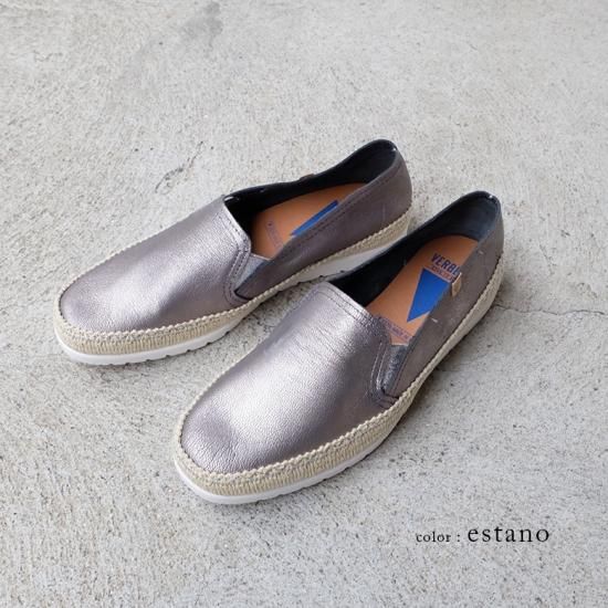 VERBENAS レディース 本革 シンプル フラット スリッポン