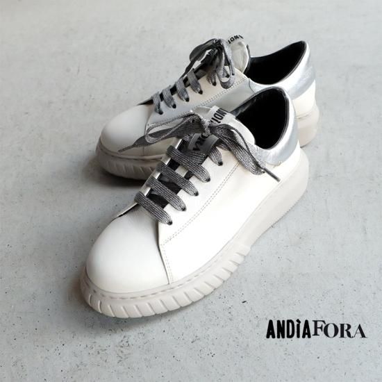 ANDiA FORA アンディアフォラ 厚底 白スニーカー (andia-zoecut) ANDiA FORA アンディアフォラ 厚底 白スニーカー (andia-zoecut)