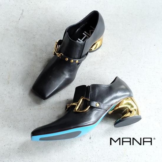 MANA マナ パンプス チェーン ポインテッド 型押 本革 靴 MANA マナ パンプス チェーン ポインテッド 型押 本革 靴 531156