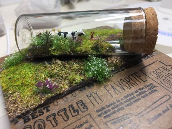 5/17(土)ジオラマ教室午前】ガラスボトルの中に作る小さな世界