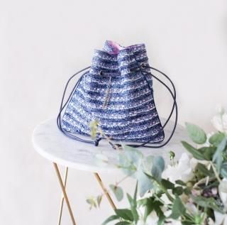 Tweed Bag (ツイード巾着バッグ) - charmantsac Tweed Bag (ツイード巾着バッグ) - charmantsac