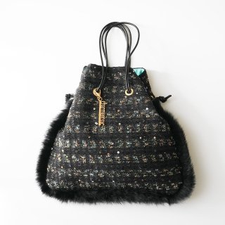 Tweed Bag （ツイード巾着バッグ） - charmantsac