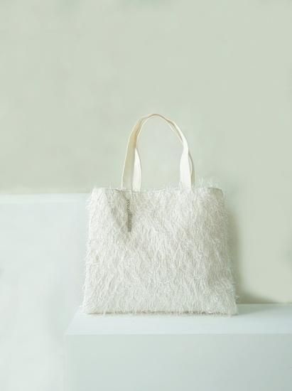フリンジトート アイボリー M - charmantsac フリンジトート アイボリー M - charmantsac