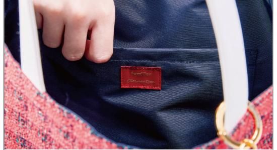 ファミリアコラボ ツイードトートバッグ レッド - charmantsac ファミリアコラボ ツイードトートバッグ レッド - charmantsac