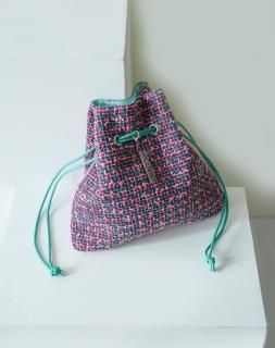 ☆新品☆シャルマントサックcharmantsac巾着リントンツイード