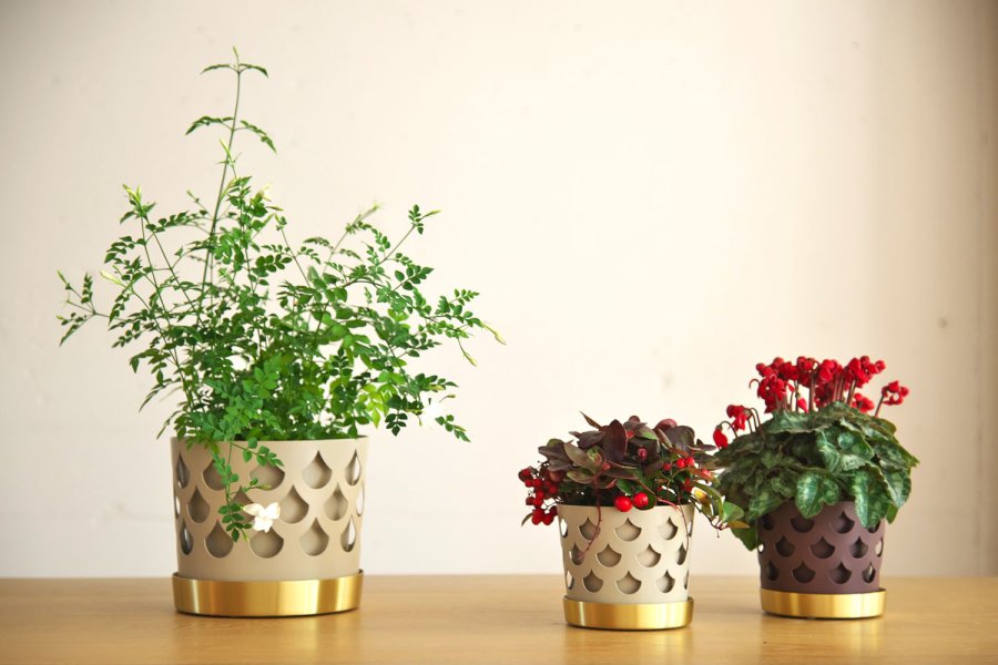 KLONG/TRIO DROP FLOWER POT SmallBeige