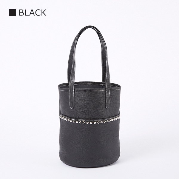 S.LEATHER STUDS TUBULAR TOTE - blancle（ブランクレ）