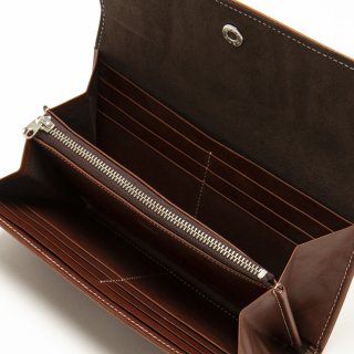 O.LEATHER FLAP LONG WALLET