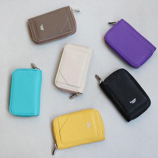 S.LEATHER ZIP CARD COIN CASE - blancle online store